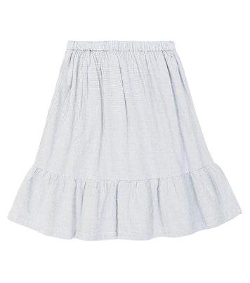 Jupe Tiny Poodle en coton à carreaux | Tinycottons