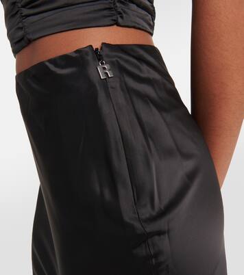 Drapy satin maxi skirt | Rotate