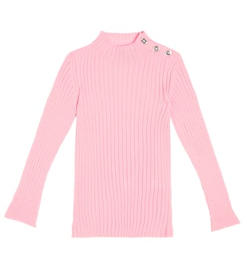 Pullover in maglia a coste in lana | Versace Kids
