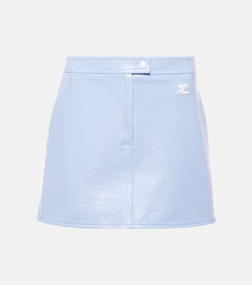 Minifalda de mezcla de algodón con logo | Courrèges