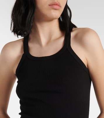 Ribbed-knit cotton jersey tank top | Re/Done