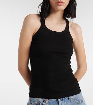 Ribbed-knit cotton jersey tank top | Re/Done