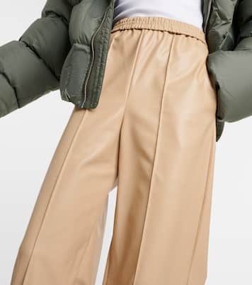 Weite High-Rise-Hose aus Lederimitat | Wolford
