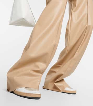 Weite High-Rise-Hose aus Lederimitat | Wolford