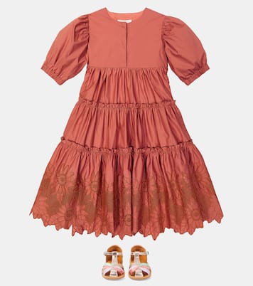 Robe Christina brodée en coton | C'era Una Volta