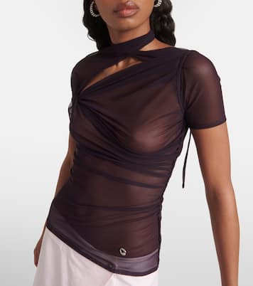 Asymmetric mesh top | Coperni