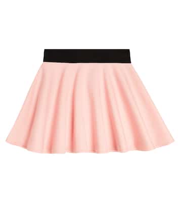 Falda flared de algodón plisada | Dolce&Gabbana Kids