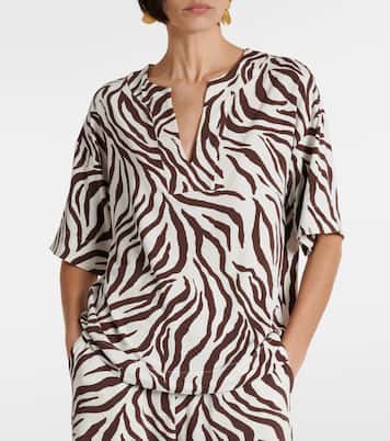 Siberia zebra-print jersey top | Max Mara