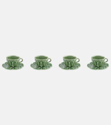 Couve set of 4 espresso cups and saucers | Bordallo Pinheiro