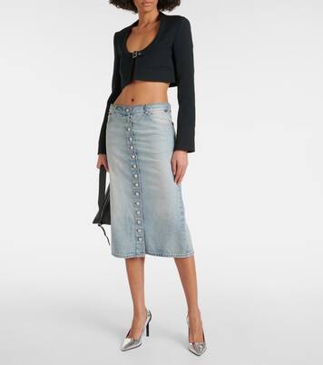 Scoop-neck cropped jacket | Courrèges