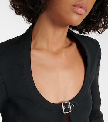 Scoop-neck cropped jacket | Courrèges