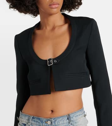 Scoop-neck cropped jacket | Courrèges