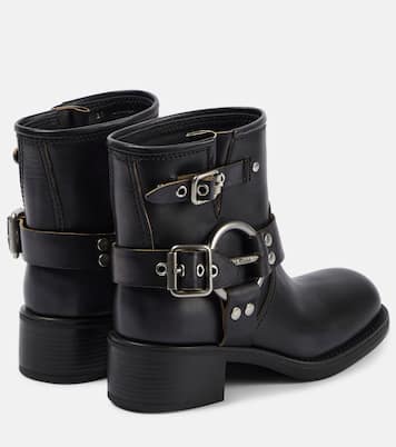 Stivali biker in pelle | Miu Miu
