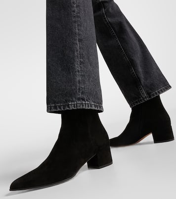 Stivaletti Lyell 45 in suede | Gianvito Rossi