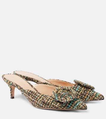 Mules Portofino 55 in bouclé | Gianvito Rossi