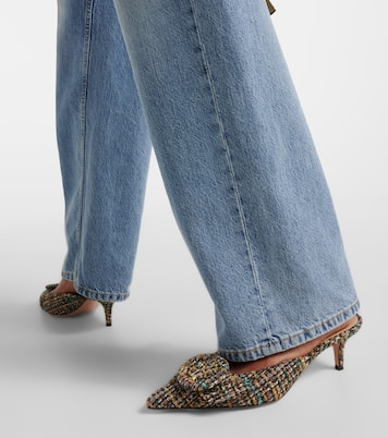 Mules Portofino 55 in bouclé | Gianvito Rossi