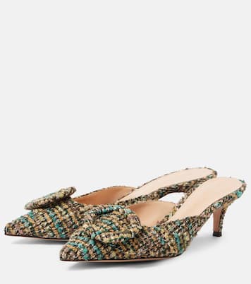 Mules Portofino 55 in bouclé | Gianvito Rossi