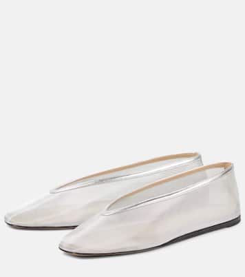 Luna leather-trimmed mesh ballet flats | Le Monde Béryl