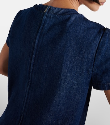 Vestido corto de denim con Horsebit | Gucci