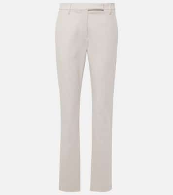 Cotton-blend slim pants | Brunello Cucinelli