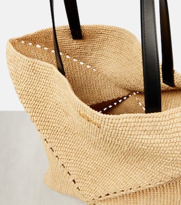 Sac Puzzle Fold XL en raphia | Loewe