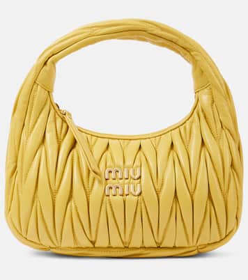 Sac Wander Small en cuir matelassé | Miu Miu