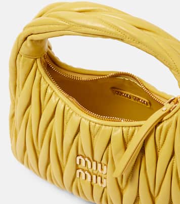 Sac Wander Small en cuir matelassé | Miu Miu
