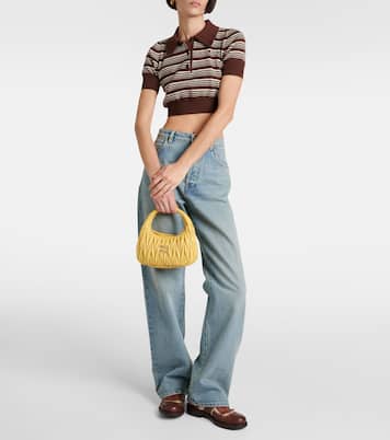 Sac Wander Small en cuir matelassé | Miu Miu