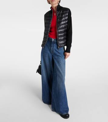 Down-paneled virgin wool cardigan | Moncler