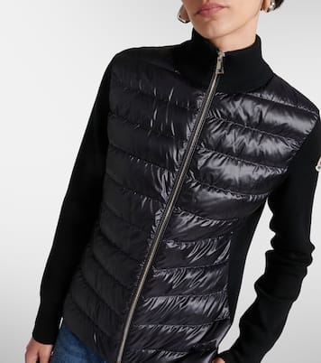 Down-paneled virgin wool cardigan | Moncler