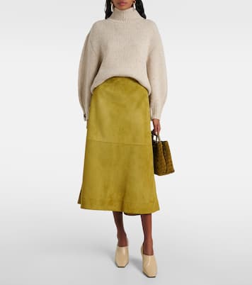 Midirock aus Veloursleder | Bottega Veneta