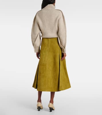Midirock aus Veloursleder | Bottega Veneta