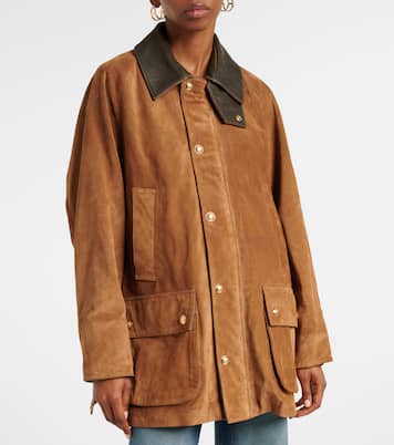 Kedem leather-trimmed suede jacket | Nili Lotan