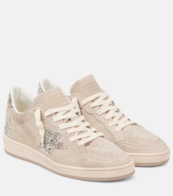 Baskets Ball Star en daim à paillettes | Golden Goose