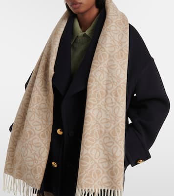 Anagram wool and cashmere scarf | Loewe