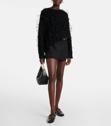 Pearl-embellished leather Mary Jane flats | Le Monde Béryl