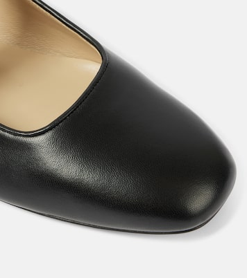 Pearl-embellished leather Mary Jane flats | Le Monde Béryl