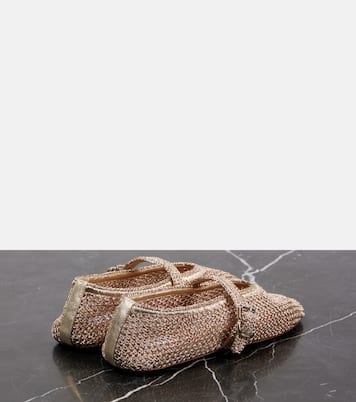 Metallic mesh ballet flats | Alaïa
