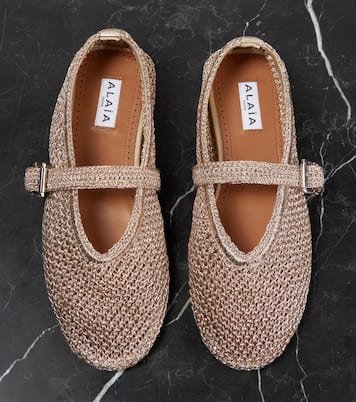 Metallic mesh ballet flats | Alaïa