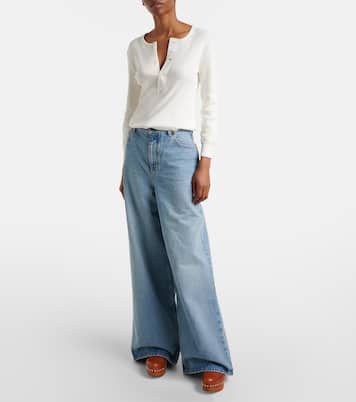 Jeannette leather wedge clogs | Chloé