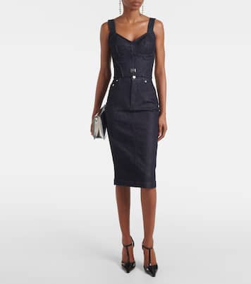 Falda midi de denim | Dolce&Gabbana