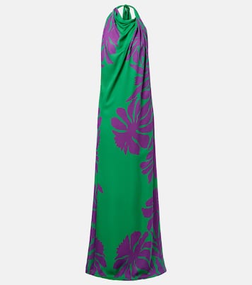 Halterneck printed silk gown | Johanna Ortiz