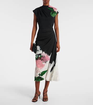 Floral gathered midi dress | Erdem