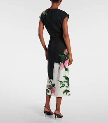 Floral gathered midi dress | Erdem