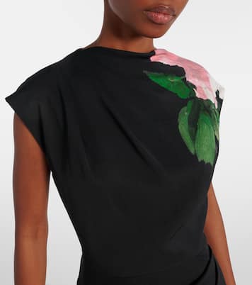 Floral gathered midi dress | Erdem