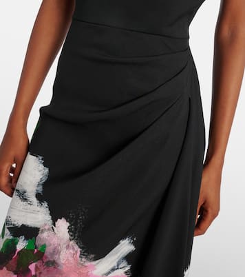 Floral gathered midi dress | Erdem