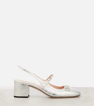 Pumps slingback Horsebit in pelle | Gucci