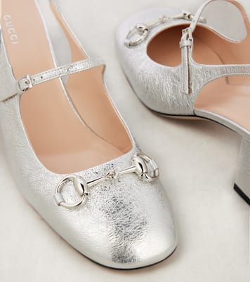 Pumps slingback Horsebit in pelle | Gucci