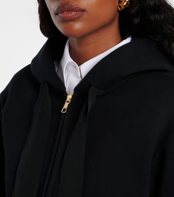 Faille-trimmed cotton jersey zip-up hoodie | Patou