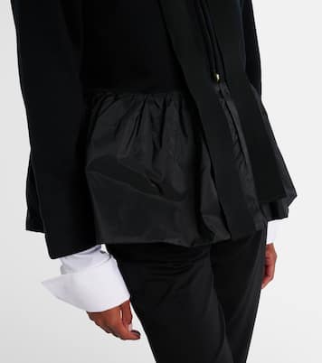 Faille-trimmed cotton jersey zip-up hoodie | Patou